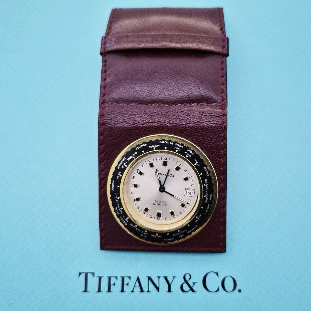 RARE Vintage Tiffany & Co. Miniature World Time Travel Alarm Clock Swiss Made